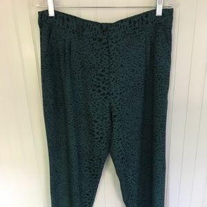 CLASSIC COOL Maison Scotch silky green leopard PARTY pants Scotch and soda L 💋